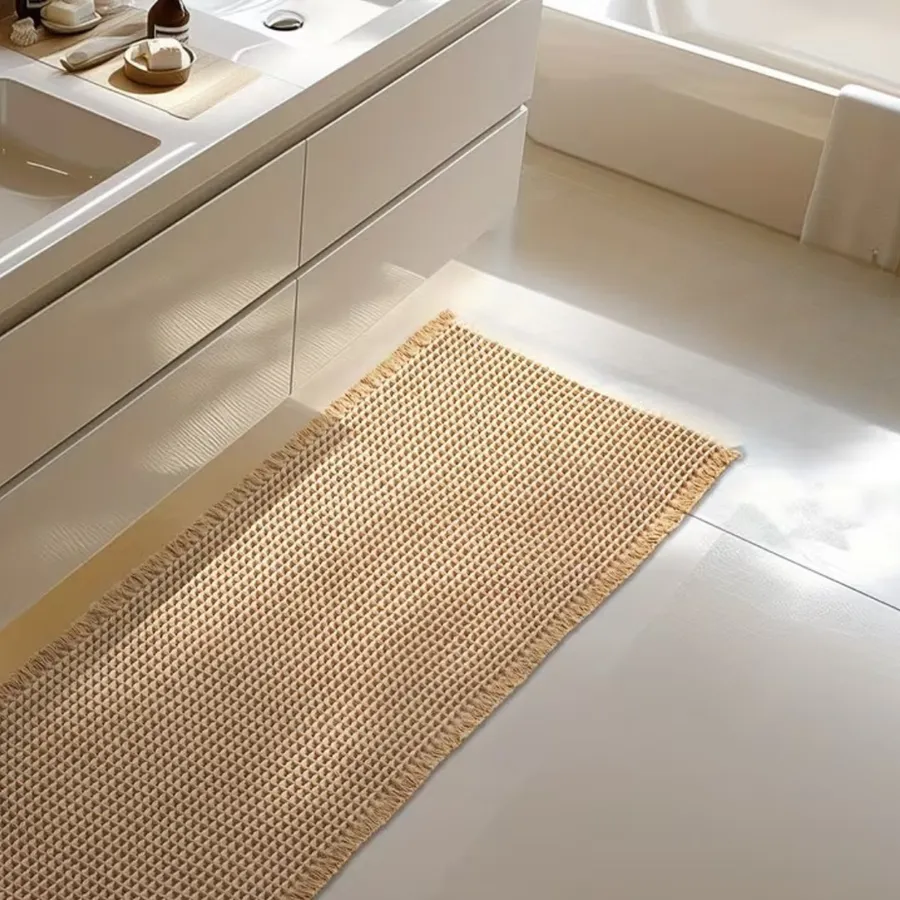 Alfombra larga de baño - waffle
