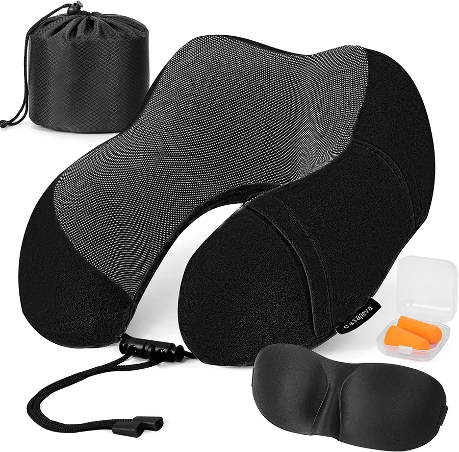 Almohada de viaje con bolsillo