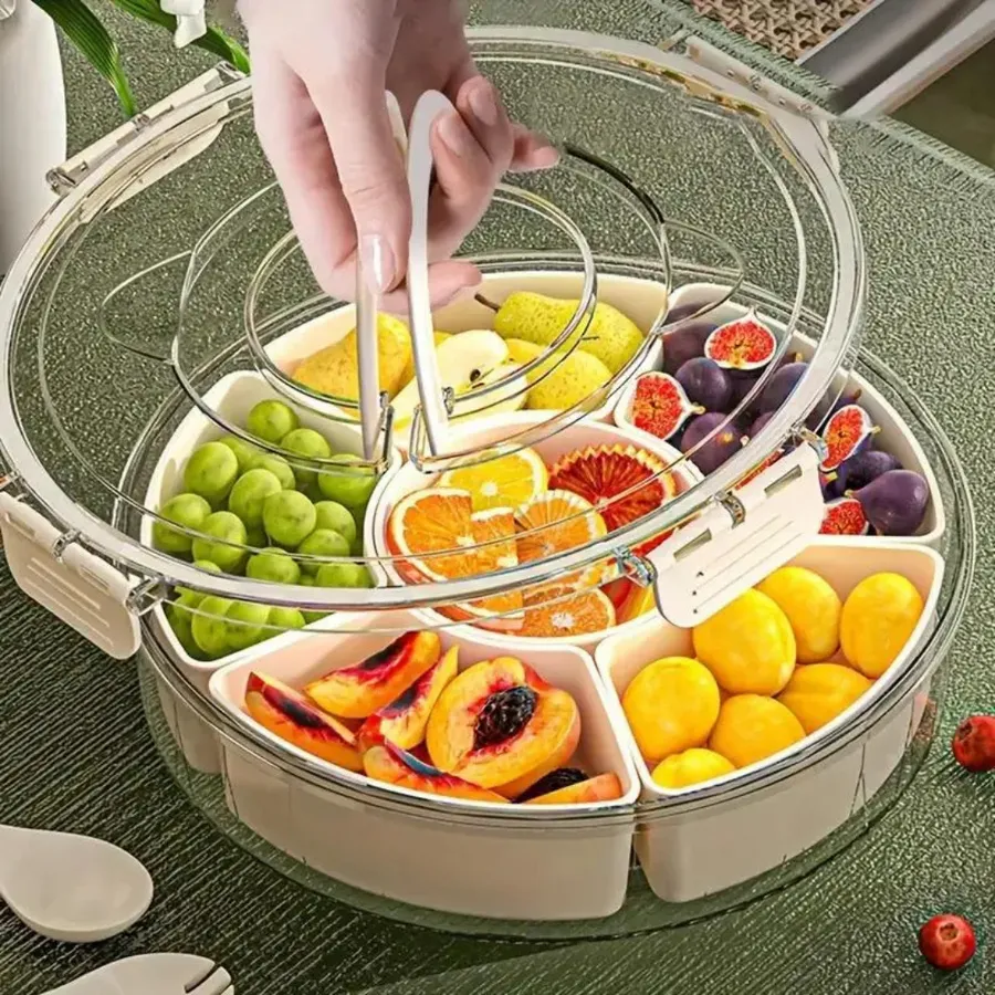 Bandeja giratoria para snacks