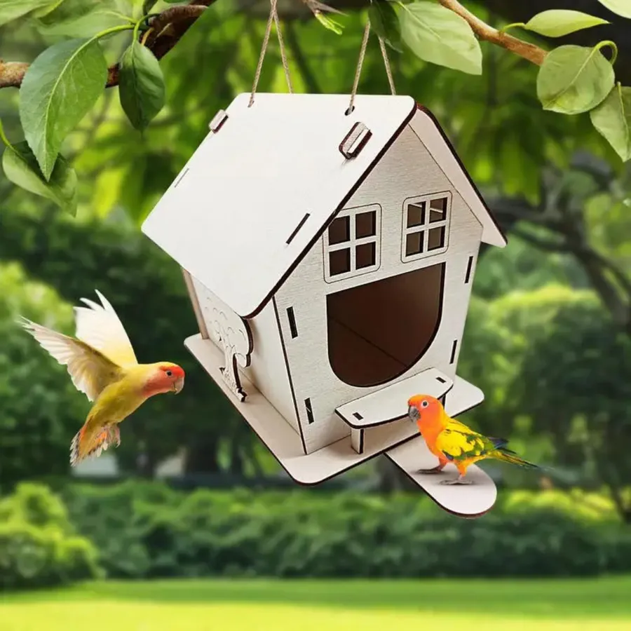Casita de pájaros armable