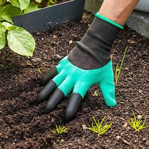 Guantes de jardinería con garras