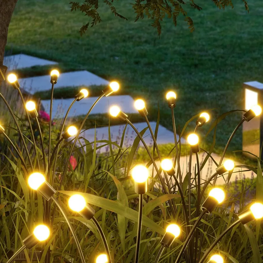 Luces solares para jardín - Tallo de10 luces