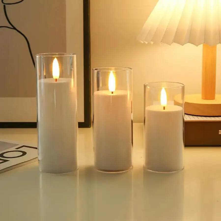 Set de 3 velas LED